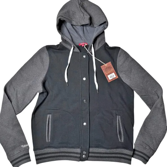 Discover NWT Mitchell & Ness Hooded Varsity Jacket Mens M Full Snap