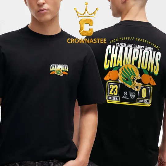 Discover NEW Oreg ducks Football 2026 Champions Orange Bowl Hometown Two Sided T-Shirt
