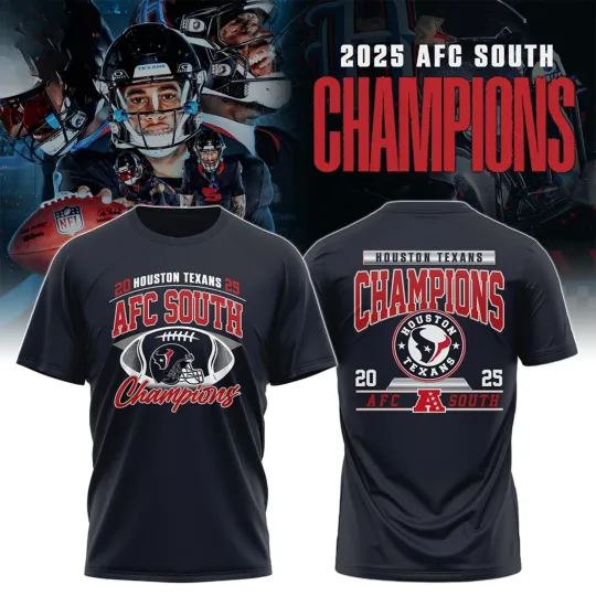 Discover HOT Texans 2026 AFC South Champions T-Shirt Size S-5XL