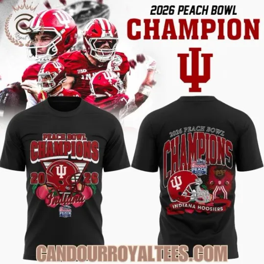 Indiana1 Hoosi-Er Peach Bowl Champion 2026 T-Shirt