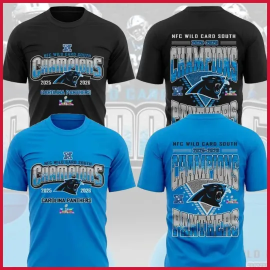 Discover 💯FASTSHIP - Carolina Panther Football Wild Card South Champions 2025-2026 Gift