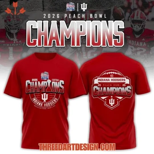 Discover NEW!! IH 2026 Football Peach Bowl Champions T-Shirt 2D
