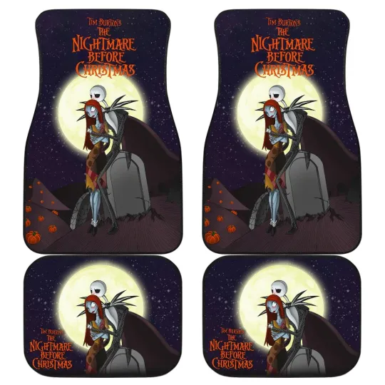 Discover Nightmare Before Christmas Cartoon Car Floor Mats - Jack Skellington Hugging
