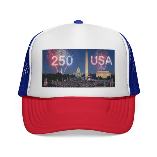 Discover The Happy 250th Birthday American From Washington DC Trucker Hat
