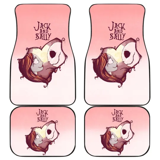Discover Nightmare Before Christmas Cartoon Car Floor Mats - Jack Skellington And Sally