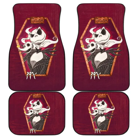 Discover Nightmare Before Christmas Cartoon Car Floor Mats - Jack Skellington Smiling