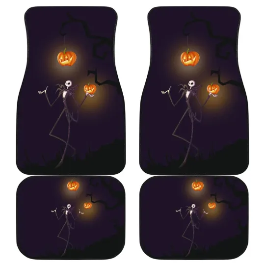 Discover Nightmare Before Christmas Cartoon Car Floor Mats - Jack Skellington Playing
