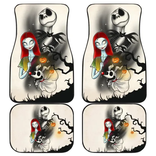 Discover Nightmare Before Christmas Cartoon Car Floor Mats | Jack Sally And Zero