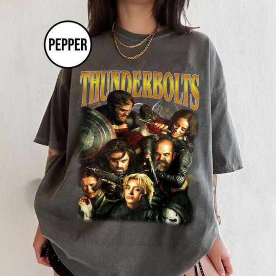 Discover Retro 90's Thunderbolts Comfort Colors Shirt, Yelena Belova BUCKYY Bn Barnes Movie Fan Bootleg Tee T-Shirt, Marvel Fan Shirt, Thunderbolts Gifts