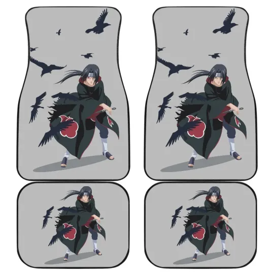 Itachi Raven Naaruto Car Floor Mats, Akatsuki Anime Car Accessorries
