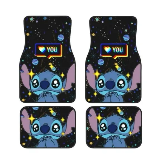 Discover Stitch Carpet Car Floor Mat, Universal Fit Car Accessories