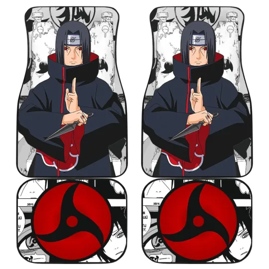 Naaruto Anime Car Floor Mats, Naaruto Akatsuki Itachi Uchiha Car Accessories