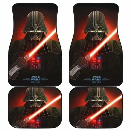 Darth Vader Star Wars In Red Theme Car Floor Mats