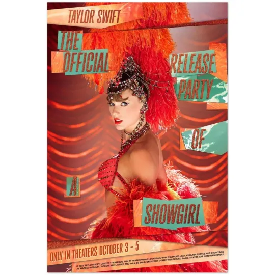 Discover Swift The Official Release Party of a Showgirl Movie Poster