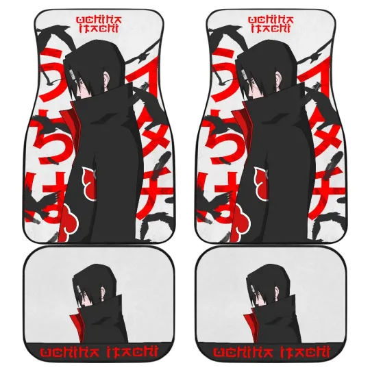 Itachi Art Naaruto Car Floor Mats, Akatsuki Anime Car Accessorries