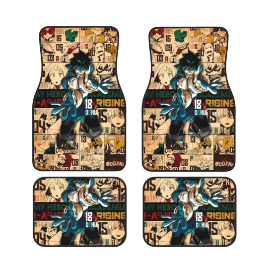 Discover Hero Anime Floor Mats for Cars Anime Car Floor Mats Set of 4