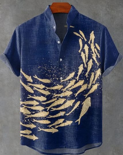 Discover New Men's Printed Hawaiian Shirt Casual Short Sleeve Top Loose Clothing Fashion Vintage Summer Shirt Fast Shipping