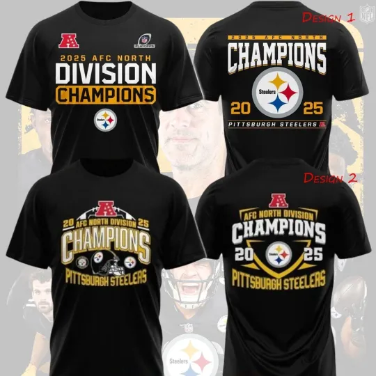 Discover Pittsburgh Steeler 2025 AFC North Division Champions Unisex Gifts For Fans