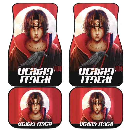 Itachi Art Naaruto Car Floor Mats, Akatsuki Anime Car Accessorries