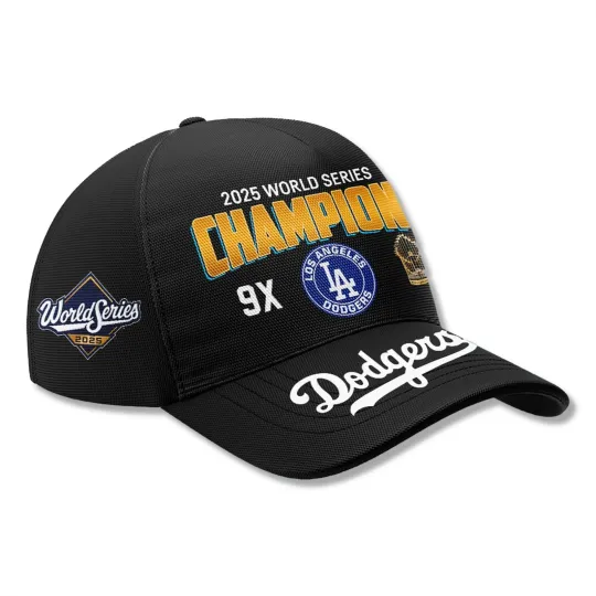 Discover LA Dodger 9x World Champions Hat 2025 Baseball Cap Hat Gift For Fan