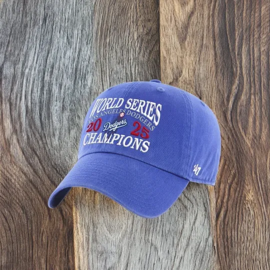 Discover Embroid LA Dodger ’47 2025 World Series Champions Blue Cap Hat Gift For Fan
