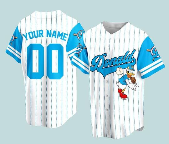 Discover Personalized Donald Jersey Shirt, Love Donald Shirt, Donald Lover Tshirt, Baseball Fans Shirt Donald Disney Baseball Jersey