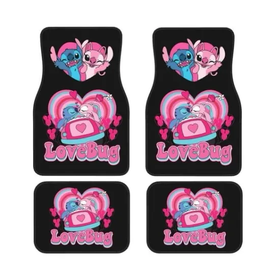 Discover Stitch Carpet Car Floor Mat, Love Stitch Car Floor Mat Accessories