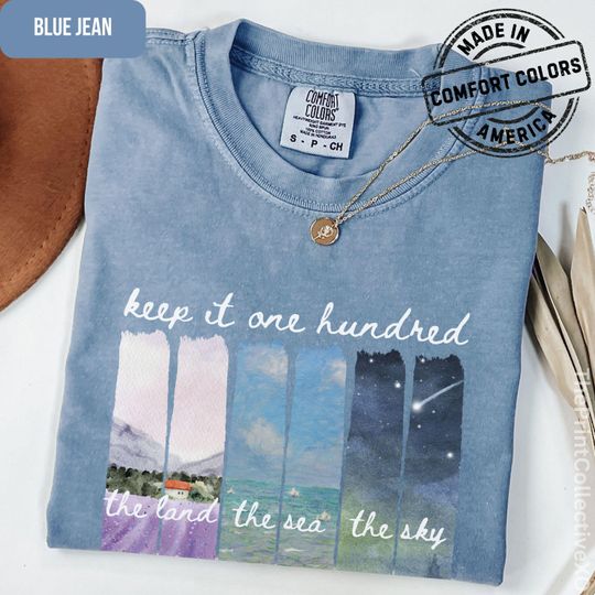 Discover Keep It 100 Land Sea Sky Shirt | Fate of Ophelia TS Showgirl Inspired T-Shirt