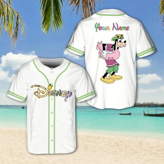 Discover Personalized Goofy Jersey Shirt, Love Goofy Shirt, Goofy Lover Tshirt, Baseball Fans Shirt Goofy Disney Baseball Jersey