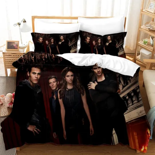 Discover The Vampire Diaries Bedding Set 3PCS Duvet Cover Comforter Cover Pillowcases