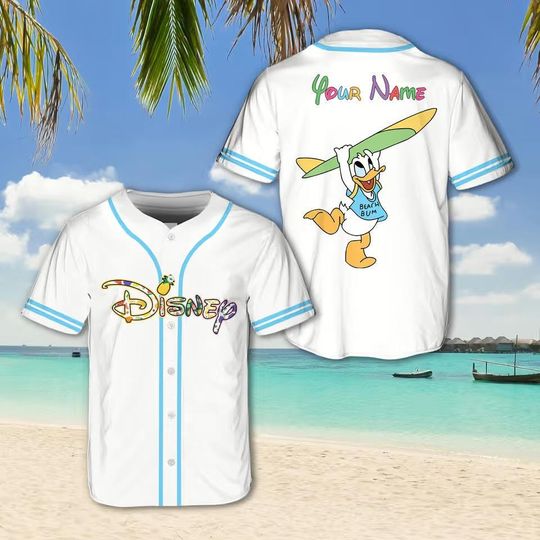 Discover Personalized Donald Jersey Shirt, Love Donald Shirt, Donald Lover Tshirt, Baseball Fans Shirt Donald Disney Baseball Jersey