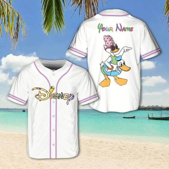 Discover Personalized Daisy Jersey Shirt, Love Daisy Shirt, Daisy Lover Tshirt, Baseball Fans Shirt Daisy Disney Baseball Jersey