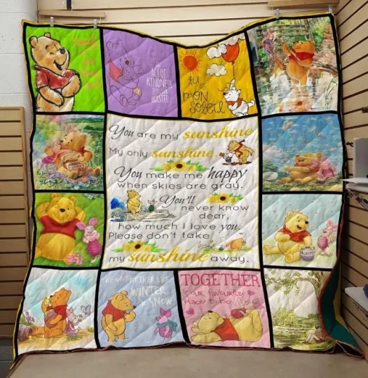Discover Whimsical Adventures With Winnie The Pooh 3D Quilt Blanket Fan Made All Season 2