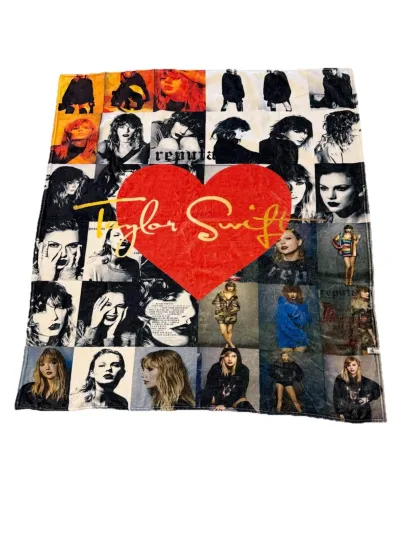 Discover Swift Collage Blanket Throw Large Heart Center
