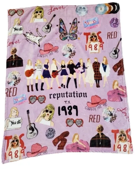 Discover Swift Fleece Blanket Reputation Folklore Lover Red
