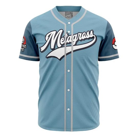 Discover Metagross PKM Baseball Jersey, anime Baseball Jersey, Gift For Her, PKM Jersey Shirt, Baseball Fans Shirt