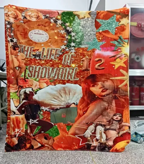 Discover Swift The Life of A Showgirl Cozy Plush Throw Blanket