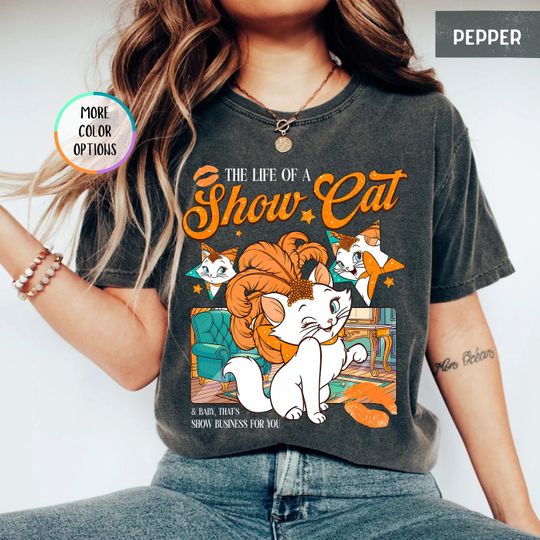 Discover The Life of a Showcat Shirt, Funny Show Cat Tee, Retro Scottish Fold Cats Shirt, Concert Shirt, Music Lover, Show Girl Shirt