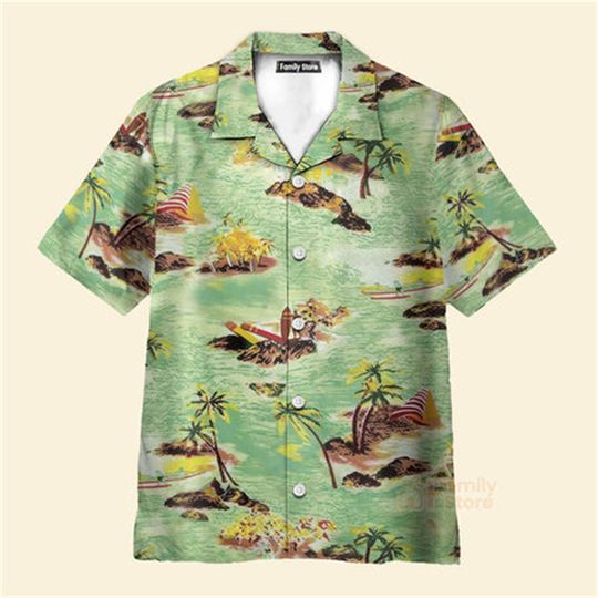 Discover Men's Hawaiian Beach Shirt, Sky Aircraft 3D Print, Street Fashion, Hawaii Button Lapel Tops, Summer Aviation Aloha Beach Shirt