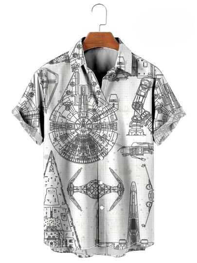 Vintage Button Up Shirt Man 3d Map Printed Short Sleeve Hawaiian Shirt Lapel Men's Clothing Casual Fashion Tops Oversized Tshirt