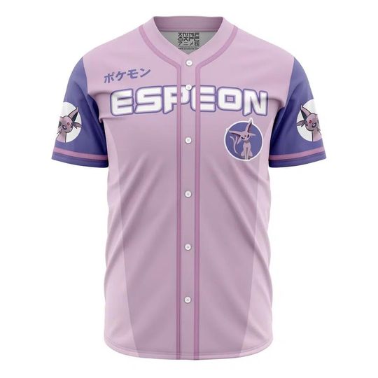 Espeon Eeveelution PKM Baseball Jersey, anime Baseball Jersey, Gift For Her, PKM Jersey Shirt, Baseball Fans Shirt