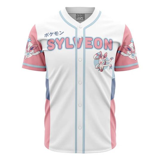Discover Sylveon Eeveelution PKM Baseball Jersey, anime Baseball Jersey, Gift For Her, PKM Jersey Shirt, Baseball Fans Shirt