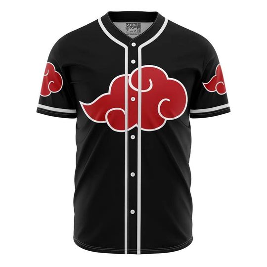Discover Personalized Akatsuki Baseball Jersey ,Custom Akatsuki Baseball Jersey, Gift For Her, Red cloud Jersey Shirt, Baseball Fans Shirt