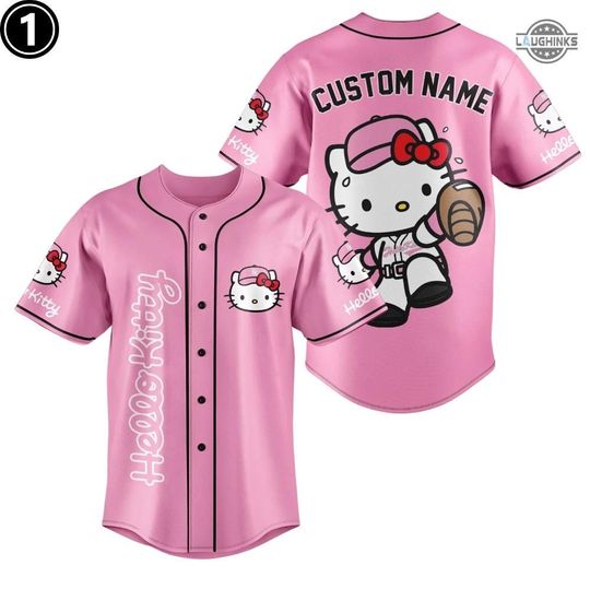 Discover Kitty Jersey Shirt,Custom Hello Kitty Baseball Jersey, Gift For Her, Hello Kitty Jersey Shirt, Hello Kitty Baseball Fans Shirt Disney Jersey