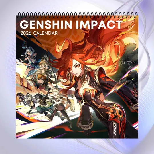 Discover Genshin Impact 2026 Calendar, Anime Game Wall Calendar, Otaku Gift Idea