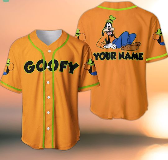 Discover Personalized Goofy Dog Disney Cartoon Baseball Jersey, Goofy Dog Tshirt, Goofy Dog Baseball Fans Shirt Disney Baseball Jersey