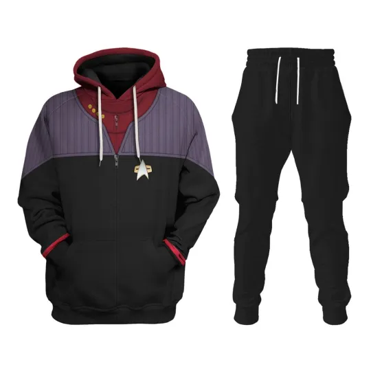 Discover Trek Jean-luc Picard Hoodie Joggers Set for Men