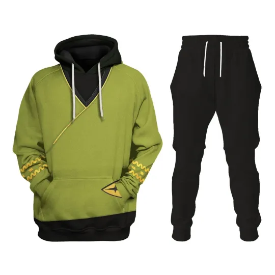Discover TOS Kirk Green Tunic Hoodie Joggers Set for Men