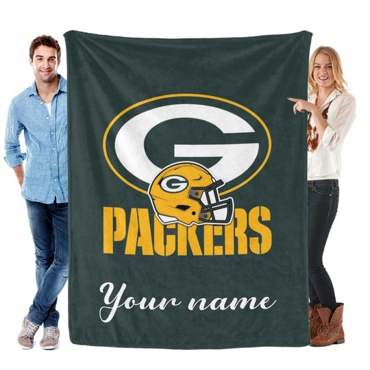 Discover Green Bay Football Personalized Flannel Blankets, Football Gifts