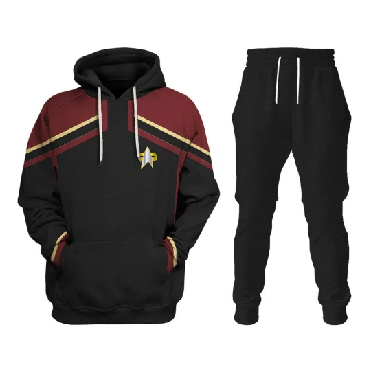 Discover Starfleet Uniform Hoodie Joggers Set for Men